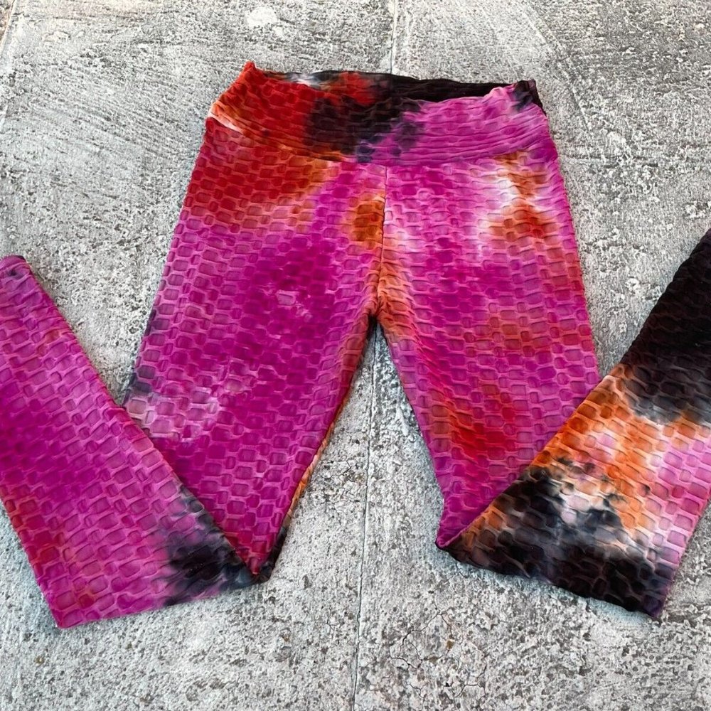 Marissa Olivia Women Leging Multi Color Dyed Pant Yoga Pant Size L